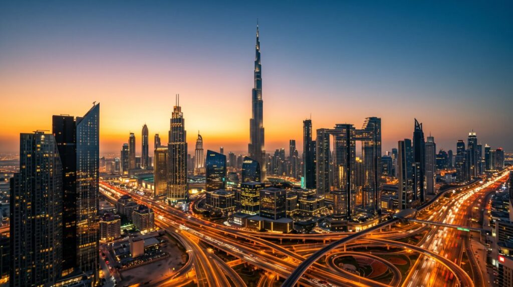 Dubai skyline, United Arab Emirates